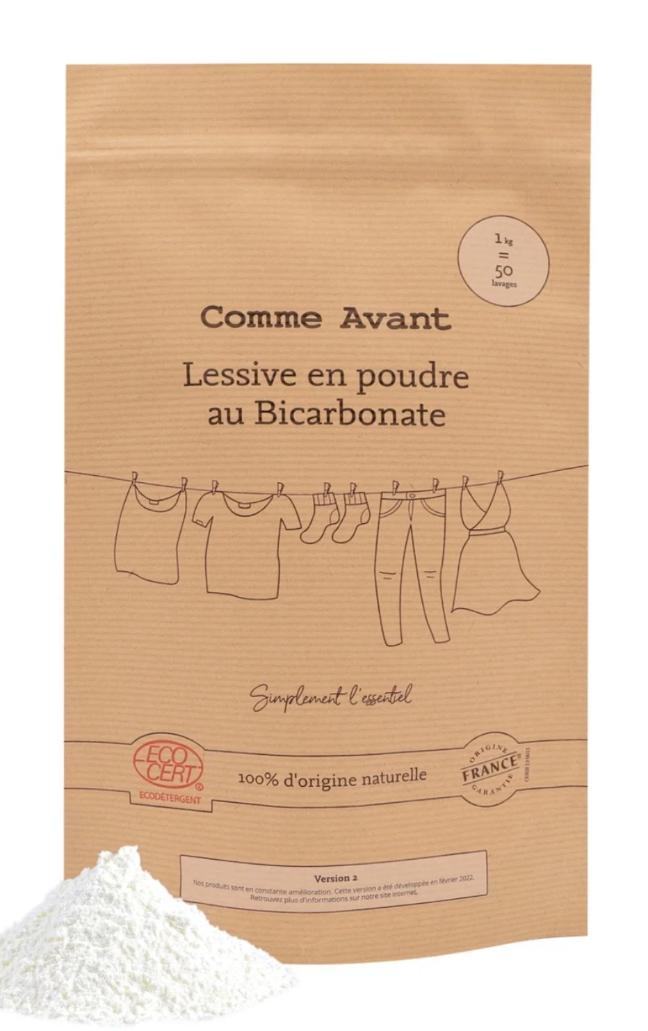 Comme Avant Lessive en poudre au Bicarbonate